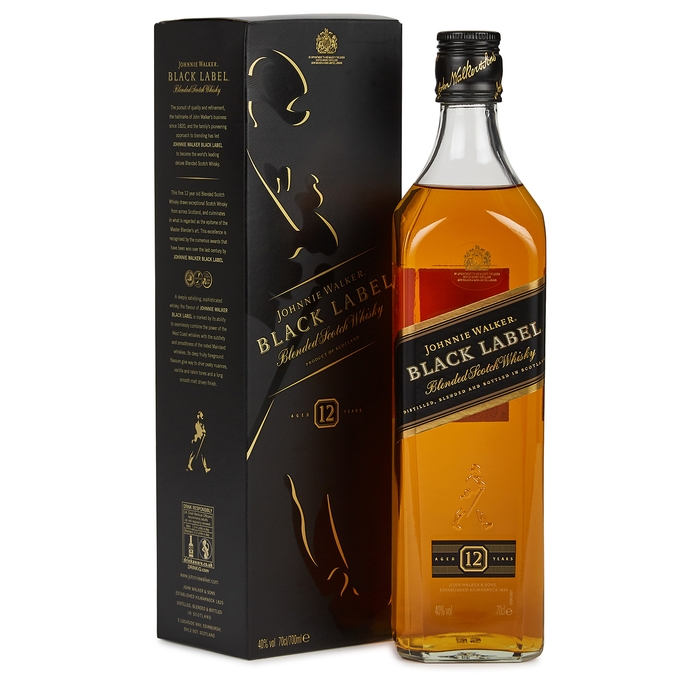 Johnnie Walker Whisky Black Label 12 Year Old Blended Scotch Whisky