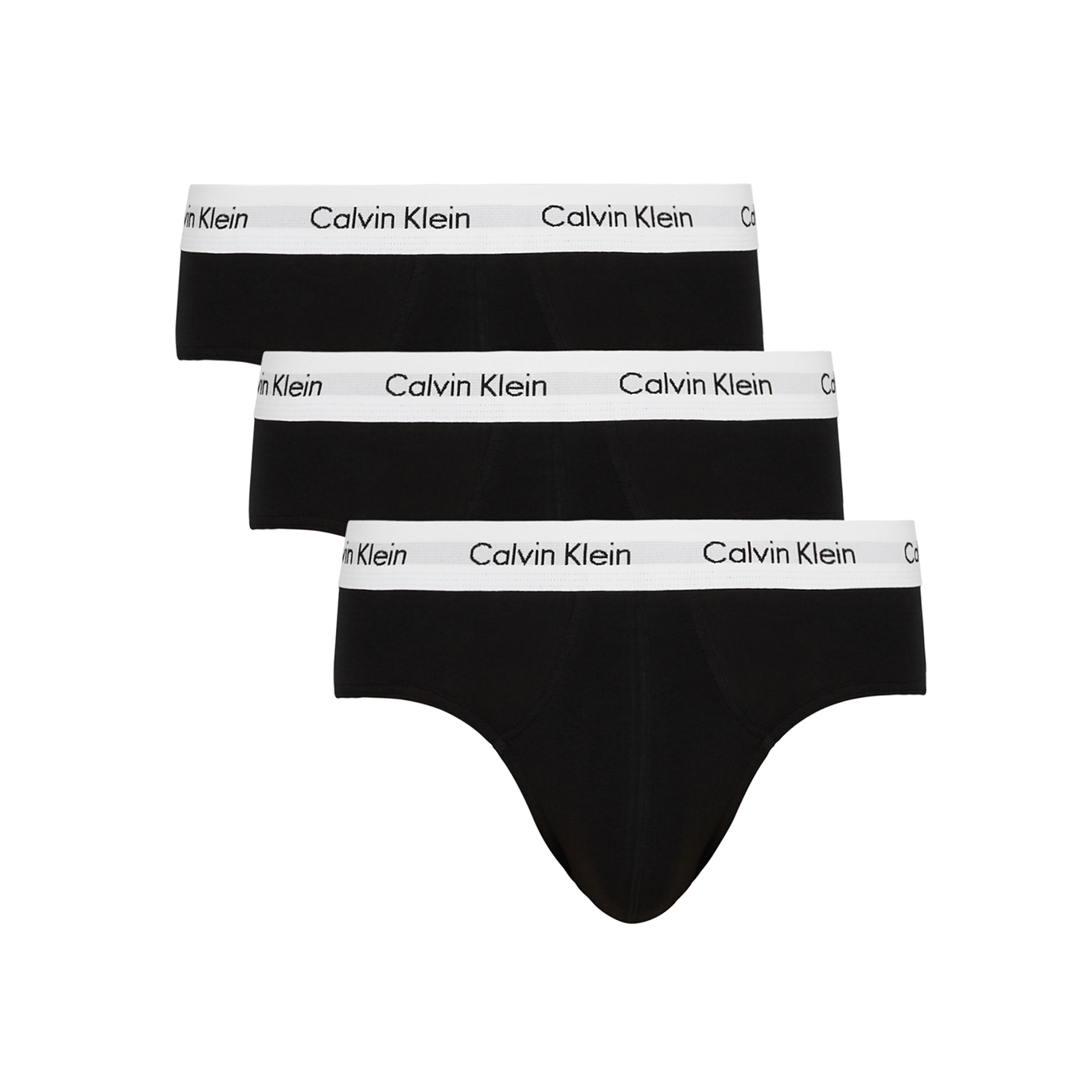 Calvin Klein Black Stretch Cotton Briefs - Set Of Three - S