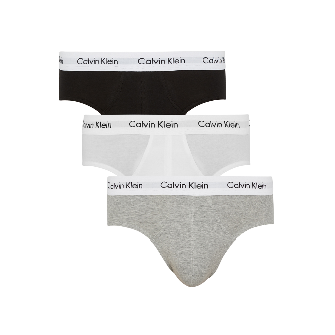 Calvin Klein Stretch-cotton Briefs - Set Of Three - Multicoloured - XL