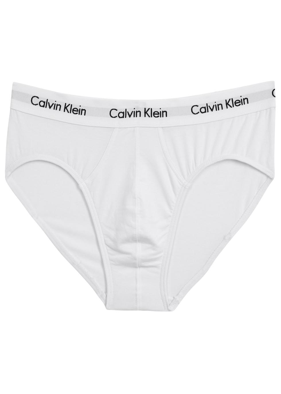 Calvin Klein White stretch cotton briefs - set of three - Harvey Nichols