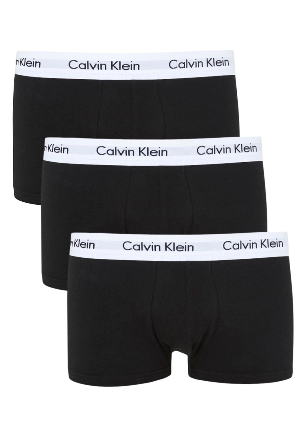 Calvin Klein Black stretch cotton trunks - set of three - Harvey Nichols
