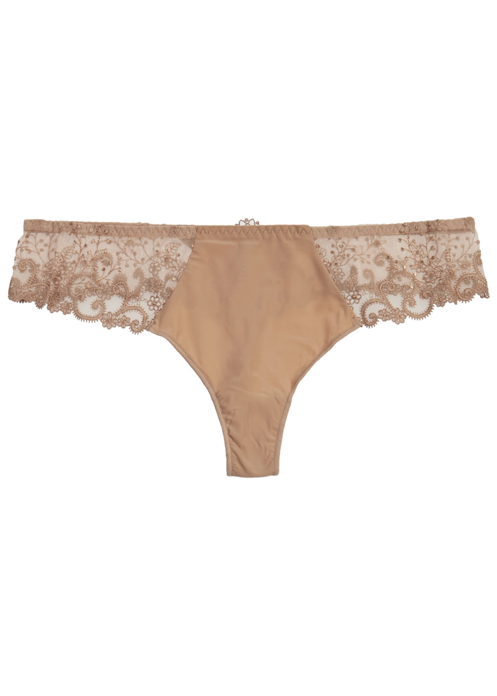 Delice embroidered thong