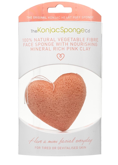 The Konjac Sponge Company French Pink Clay Heart Sponge