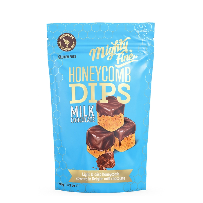Mighty Fine Chocolate Milk Chocolate Honeycomb Dips 90g