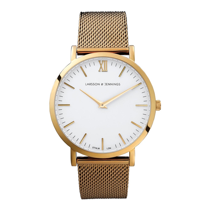 LARSSON & JENNINGS CHAIN METAL GOLD-PLATED WATCH