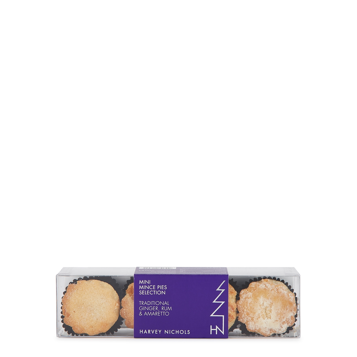 Harvey Nichols 4 Mini Traditional, Ginger, Rum & Amaretto Mince Pies Selection 70g