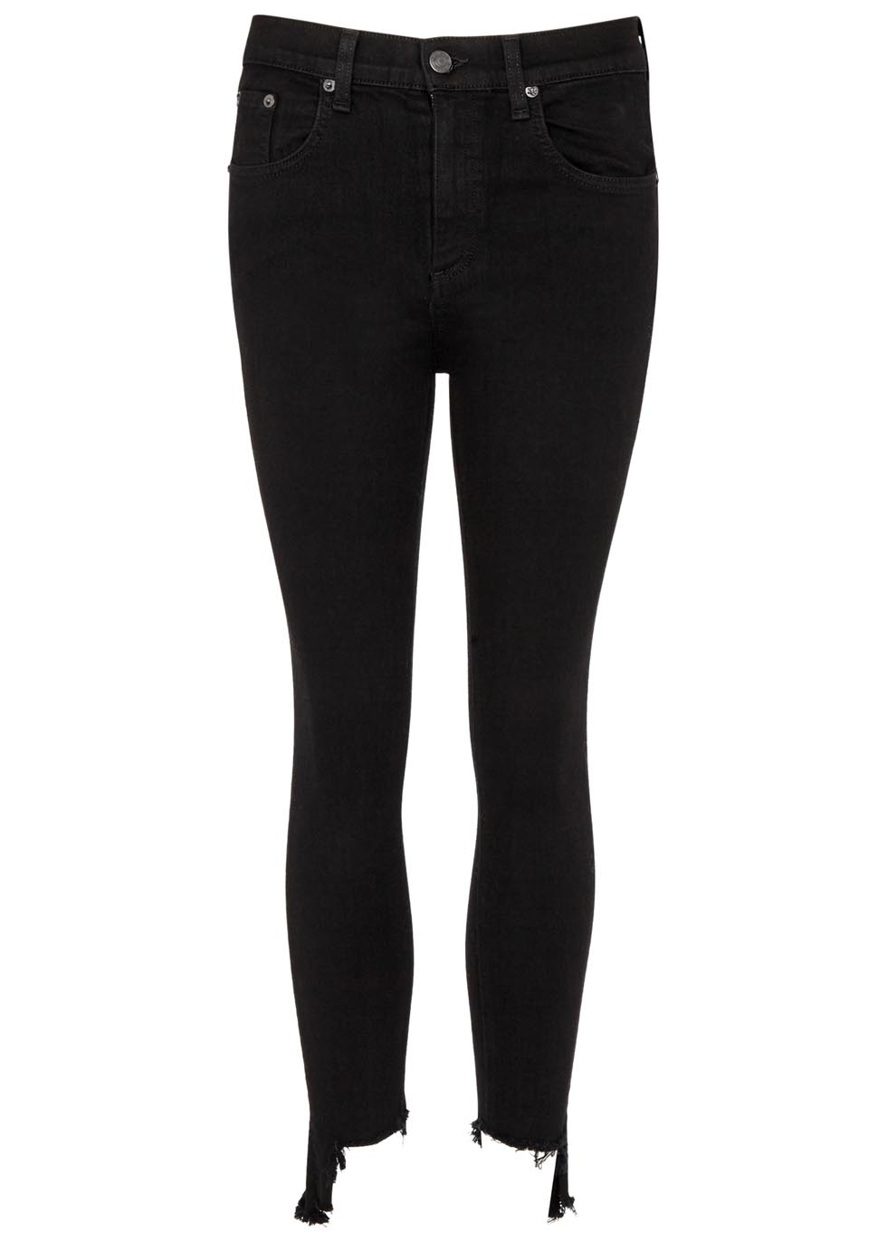 rag & bone 10 Inch Capri black skinny jeans - Harvey Nichols