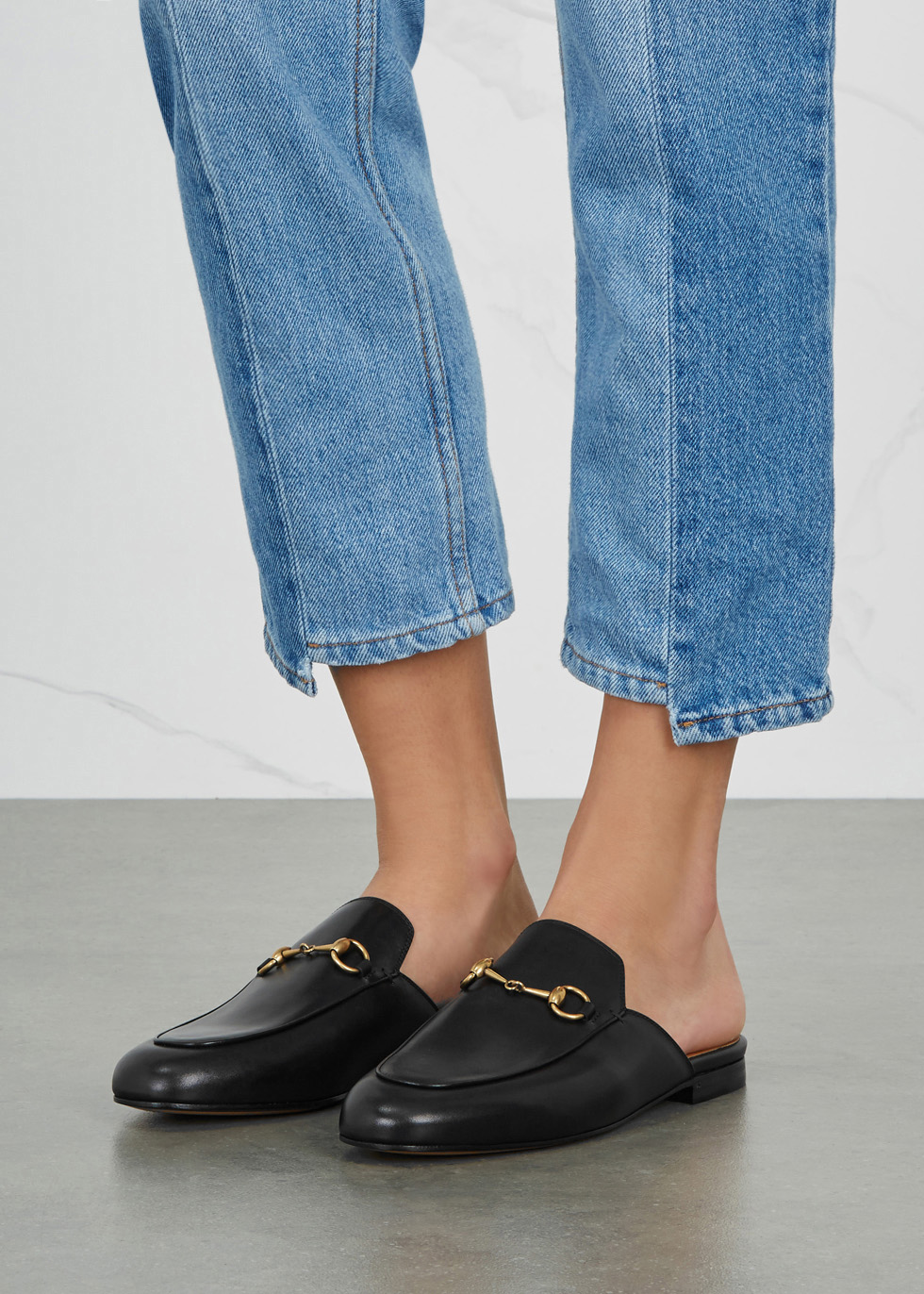 black loafers gucci