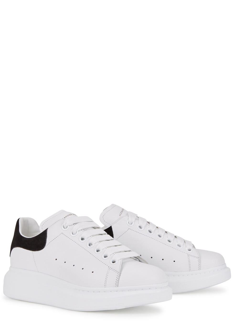 black and white mcqueen trainers