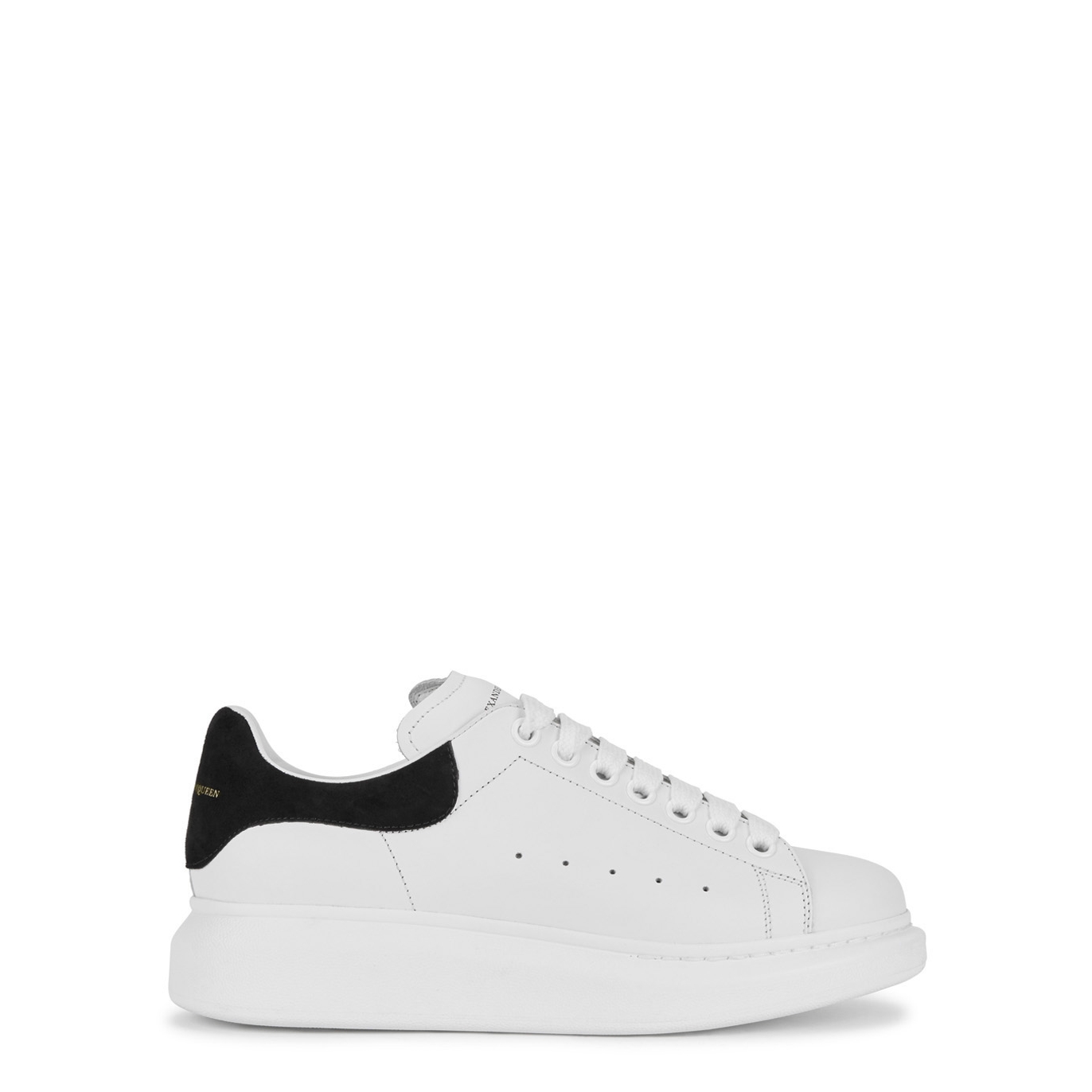 Alexander McQueen Oversized White Leather Sneakers - White And Black - 8