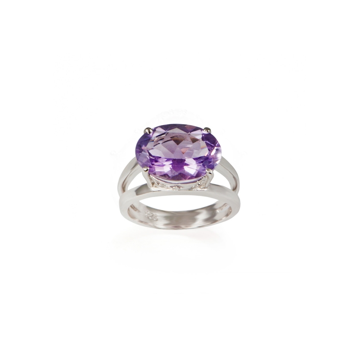 APPLES & FIGS AMETHYST MOON OVAL RING