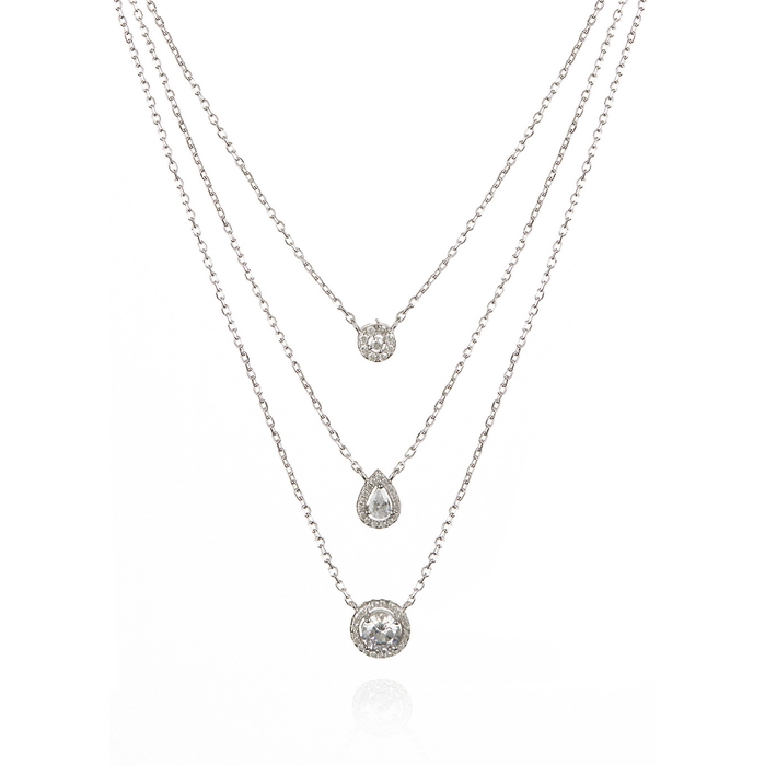 APPLES & FIGS LAYERED SOLITAIRE NECKLACE