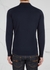 Belper navy fine-knit wool polo shirt - John Smedley