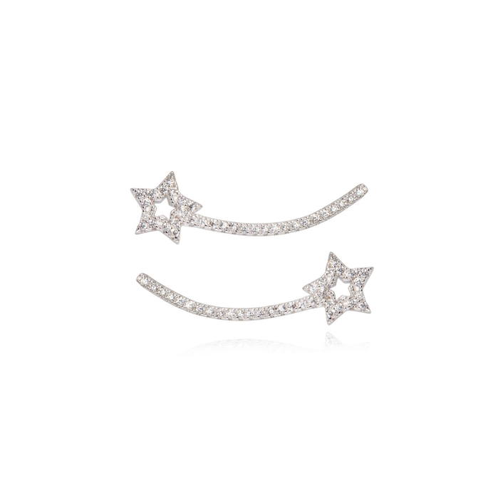 APPLES & FIGS STERLING SILVER SHOOTING STAR EAR PIN,2466014