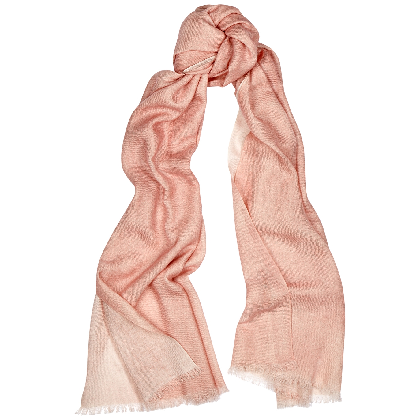 Ama Pure Blush Wool Scarf - Pink And White