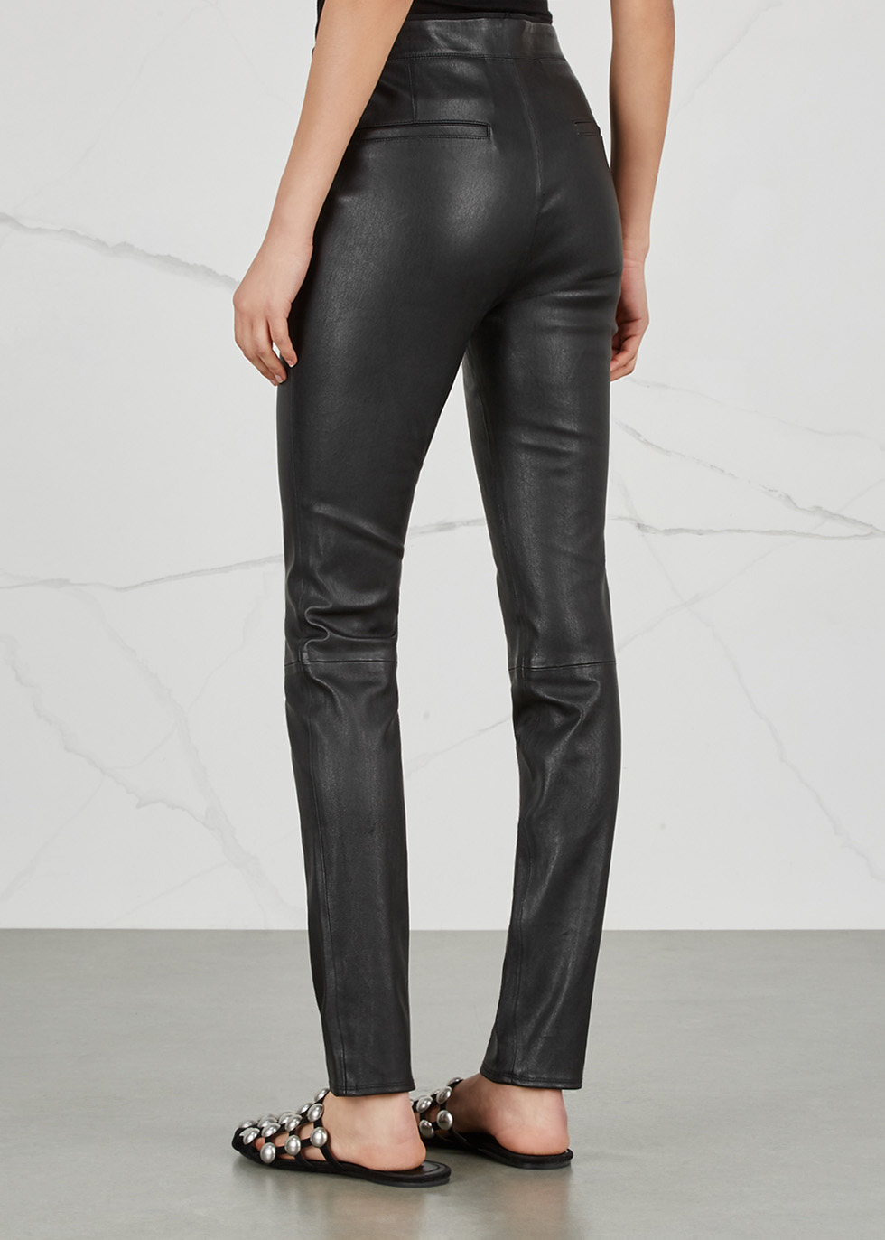 helmut lang stretch leather pants