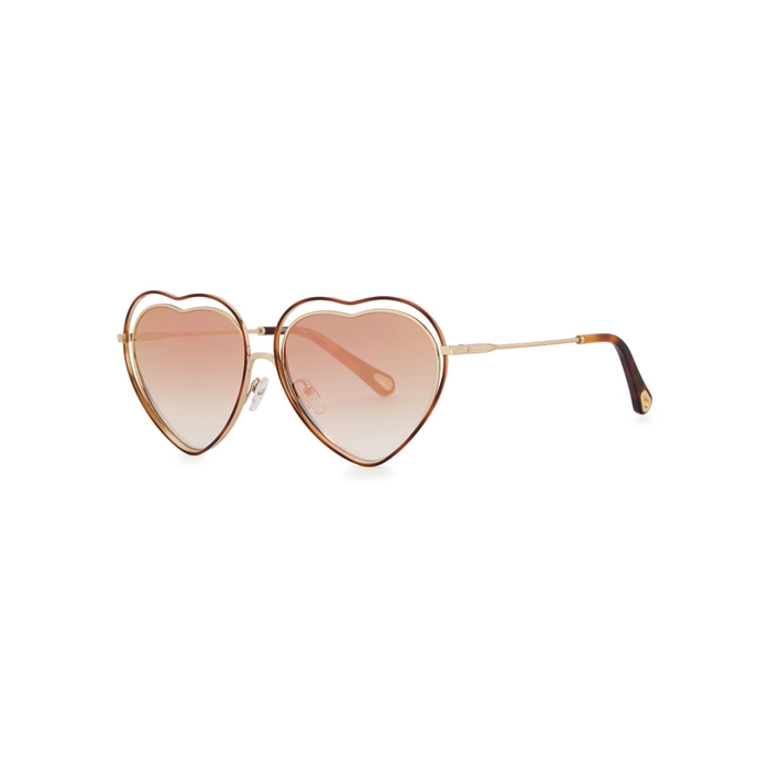 CHLOÉ Poppy heart-shaped sunglasses