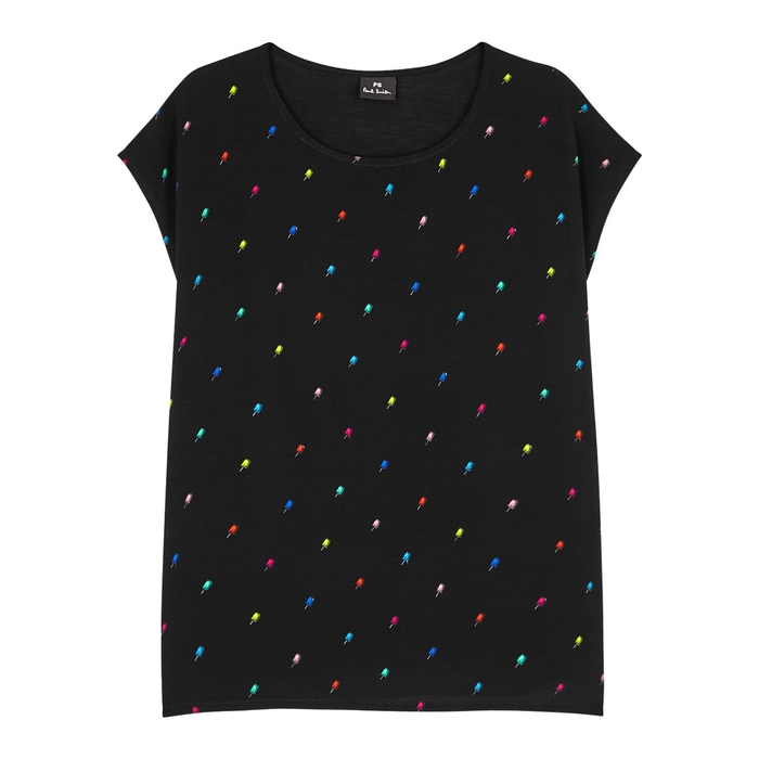 PAUL SMITH ICE LOLLY PRINTED CREPE TOP