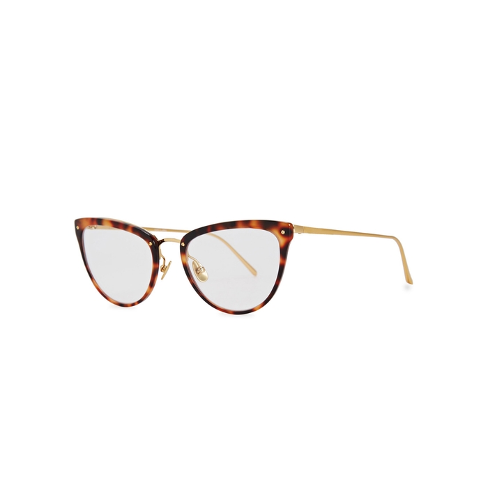 LINDA FARROW LUXE 683 GOLD-PLATED OPTICAL GLASSES