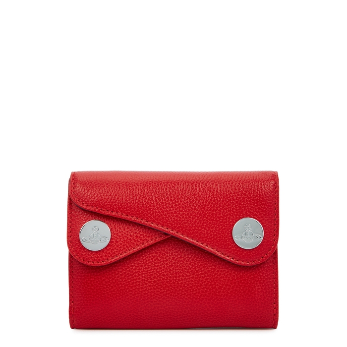VIVIENNE WESTWOOD DOT SMALL RED LEATHER WALLET