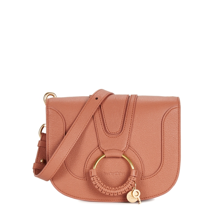 SEE BY CHLOÉ SEE BY CHLOÉ HANA PINK LEATHER SHOULDER BAG