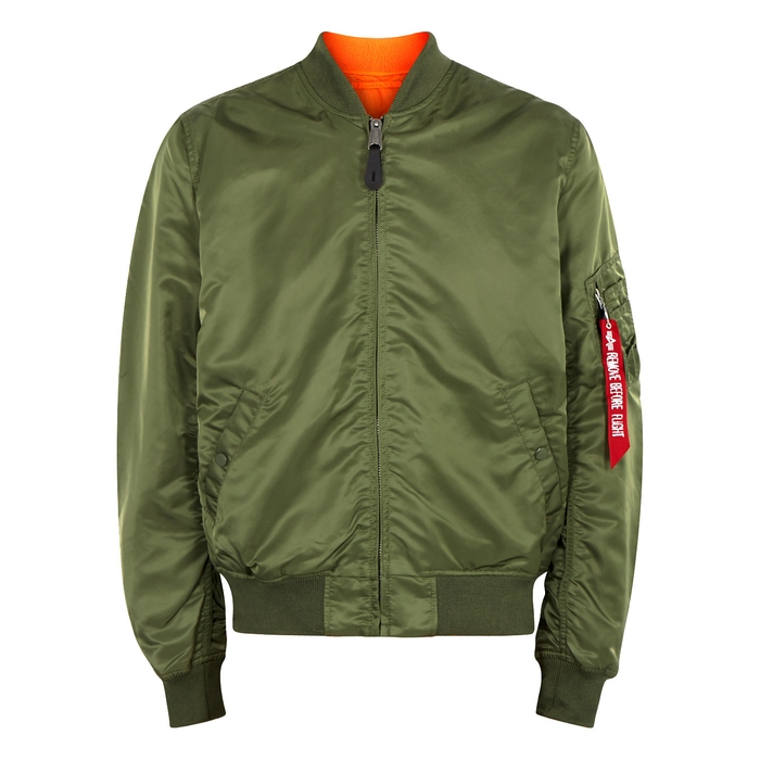 Alpha Industries Ma-1 Vf Reversible Shell Bomber Jacket In Sage