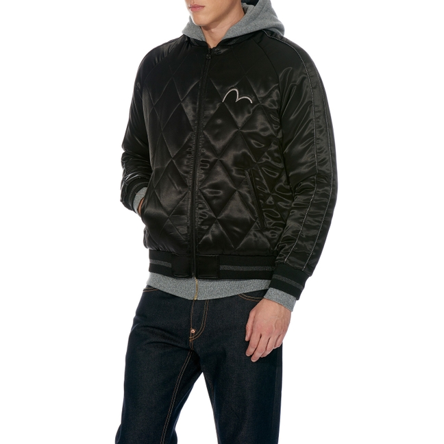 EVISU QUILTED SOUVENIR JACKET WITH EMBROIDERY