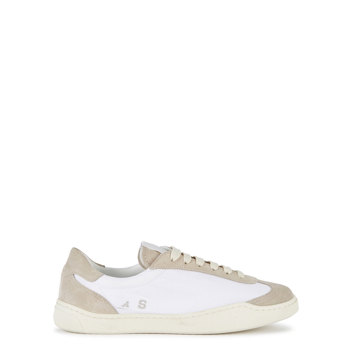 ACNE STUDIOS LHARA TAUPE SUEDE TRAINERS