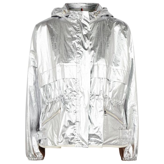 MONCLER Jais silver coated-cotton jacket