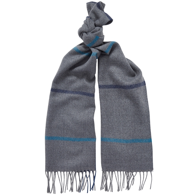 CHESTER BARRIE LAMBSWOOL CHECK SCARF