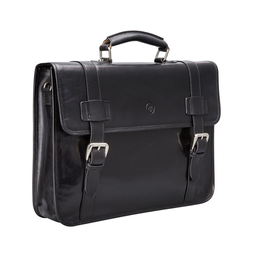 MAXWELL SCOTT BAGS HIGH QUALITY BLACK LEATHER BACKPACK BRIEFCASE FOR MEN,2607360