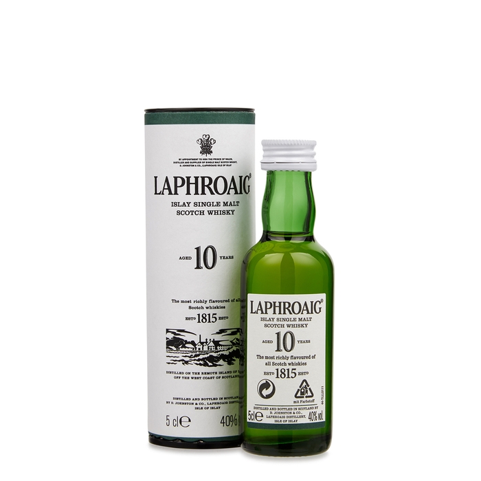 Laphroaig 10 Year Old Single Malt Scotch Whisky Miniature 50ml