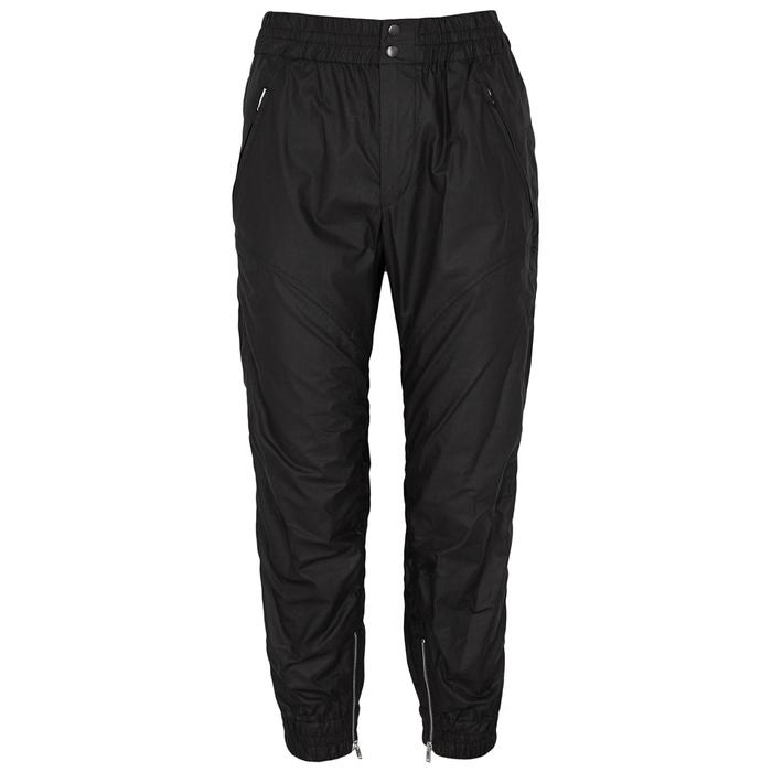 ISABEL MARANT BLACK RUCHED COTTON TROUSERS