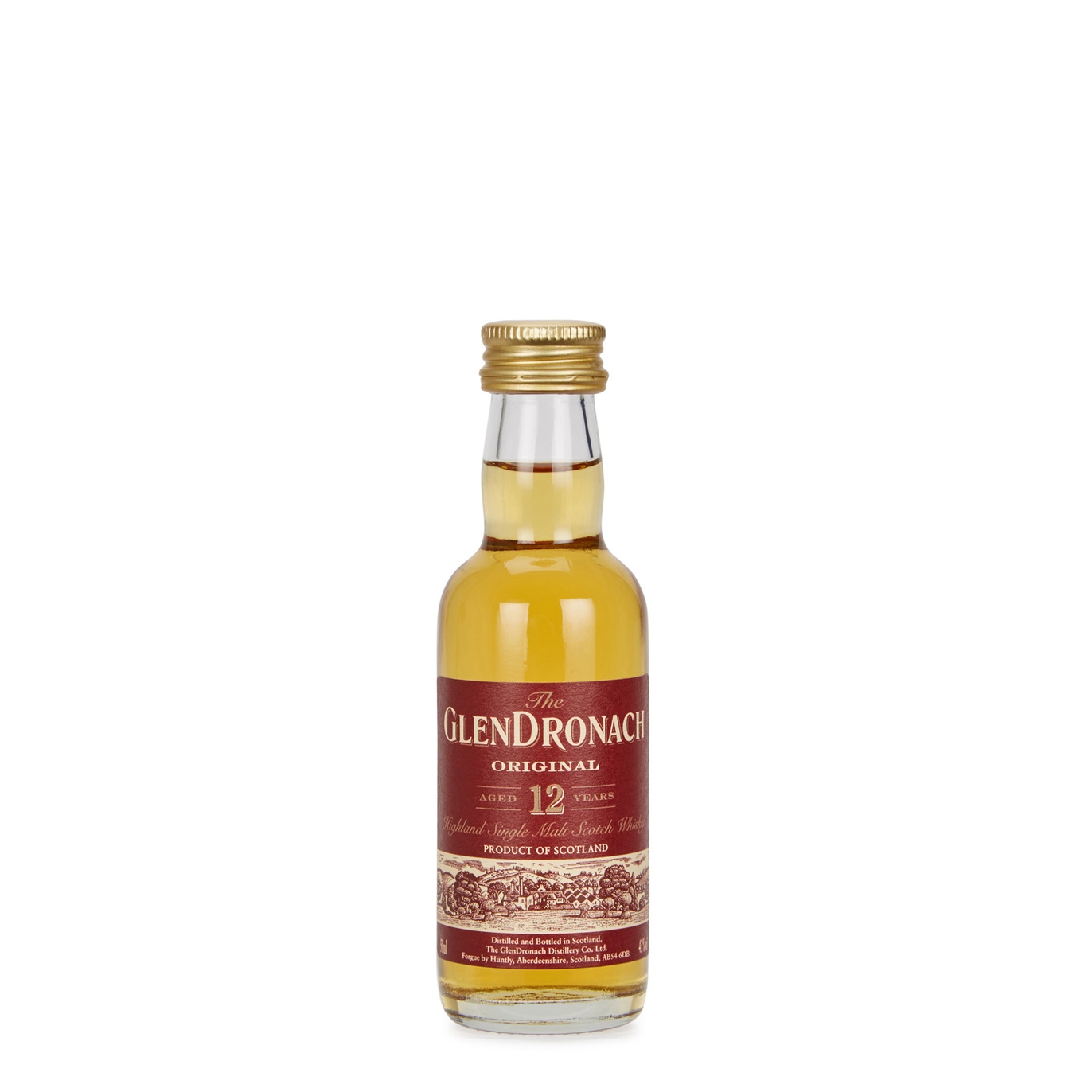 GlenDronach Original 12 Year Old Single Malt Scotch Whisky Miniature 50ml