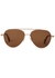 Gold tone aviator-style sunglasses - Moncler
