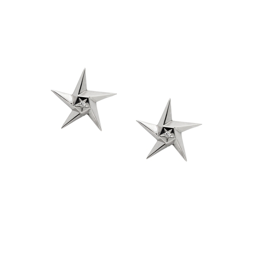 DAOU JEWELLERY WHITE STAR EARRINGS,2623195