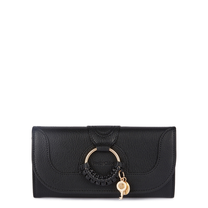SEE BY CHLOÉ SEE BY CHLOÉ HANA BLACK LEATHER WALLET