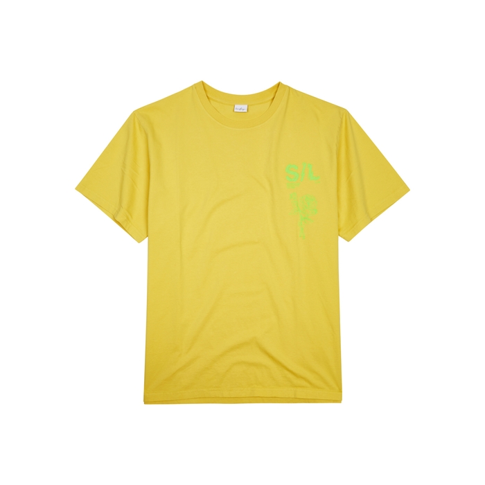 SECOND / LAYER SHATTERED LOGO-PRINT COTTON T-SHIRT
