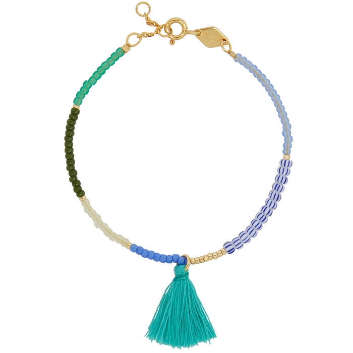 ANNI LU HIP FROST 18CT GOLD-PLATED BEADED BRACELET