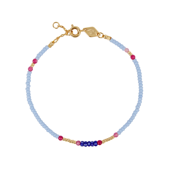 ANNI LU PEPPY 18CT GOLD-PLATED BEADED BRACELET