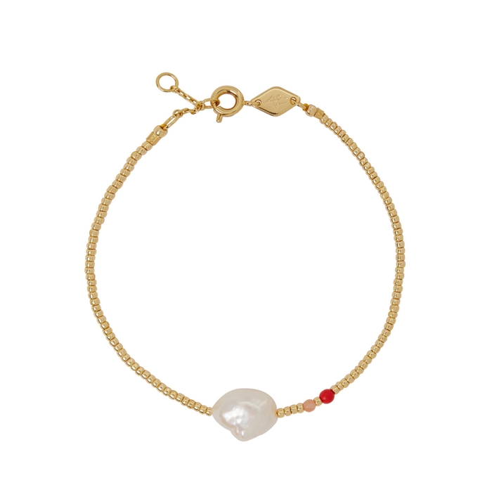 ANNI LU BAROQUE PEARL 18CT GOLD-PLATED BRACELET