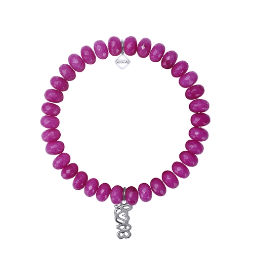 MEME LONDON I HEART YOU - MAGENTA WITH WHITE GOLD