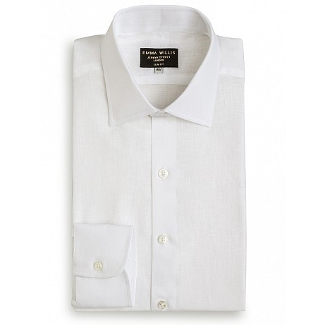 Emma Willis Slim-fit Cutaway-collar Cotton-poplin Shirt In Neutrals