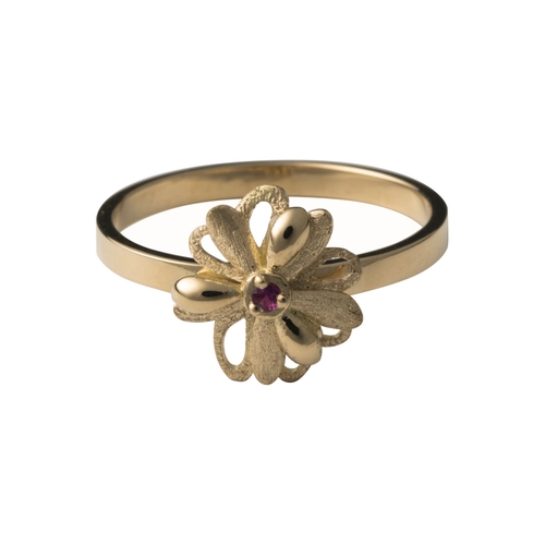 MOZAFARIAN GOLD AND RUBY RING