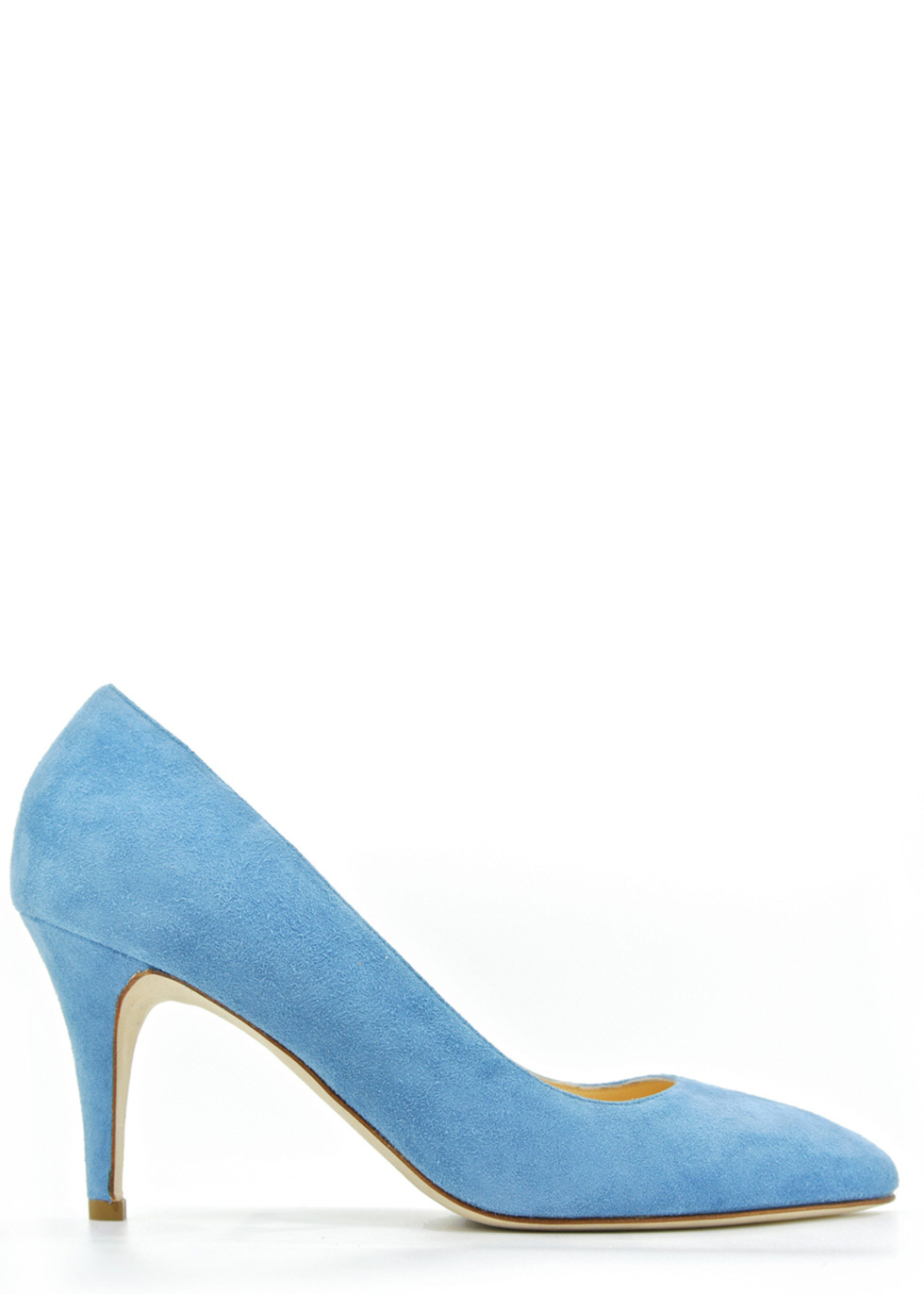 blue suede heels