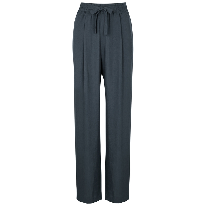 VINCE NAVY TWILL TROUSERS