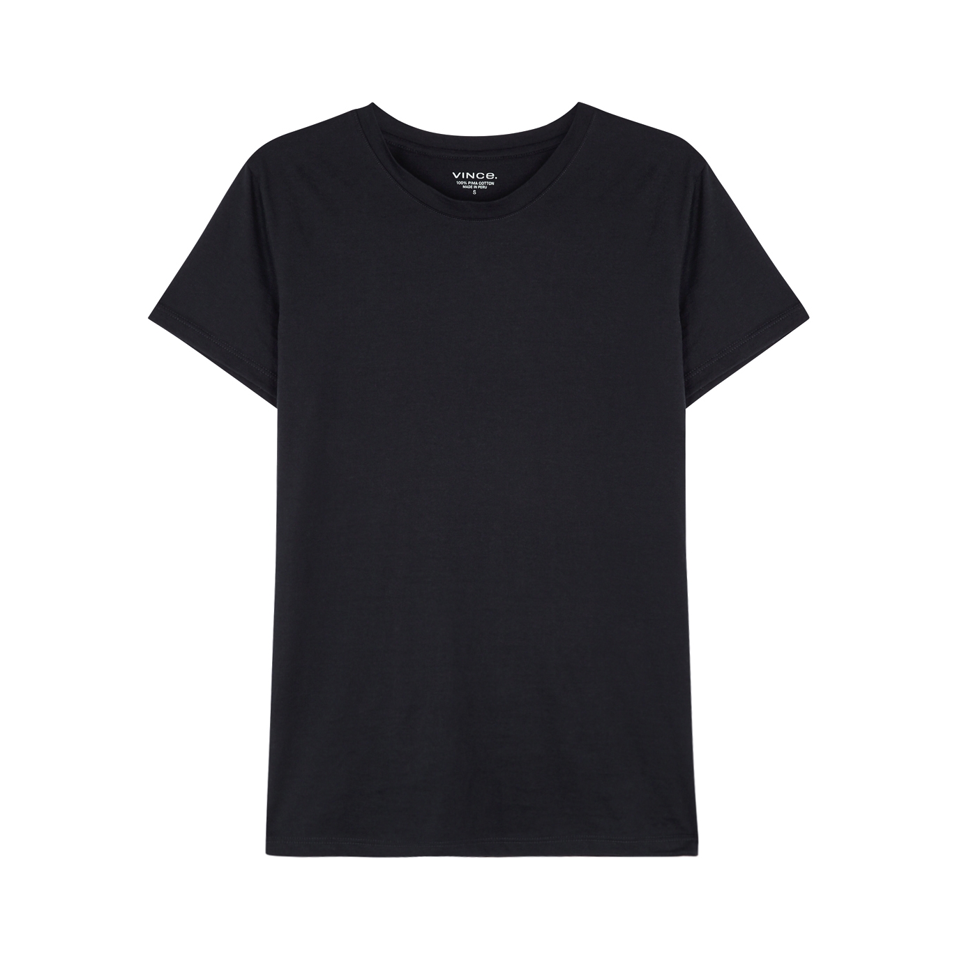 Vince Essential Navy Pima Cotton T-shirt - XS