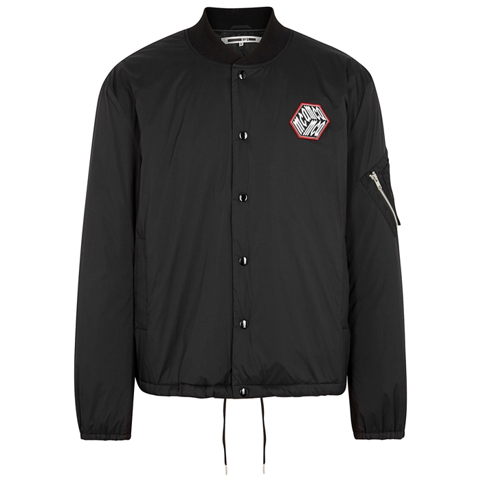 MCQ BY ALEXANDER MCQUEEN MA-1 BLACK SHELL BOMBER JACKET