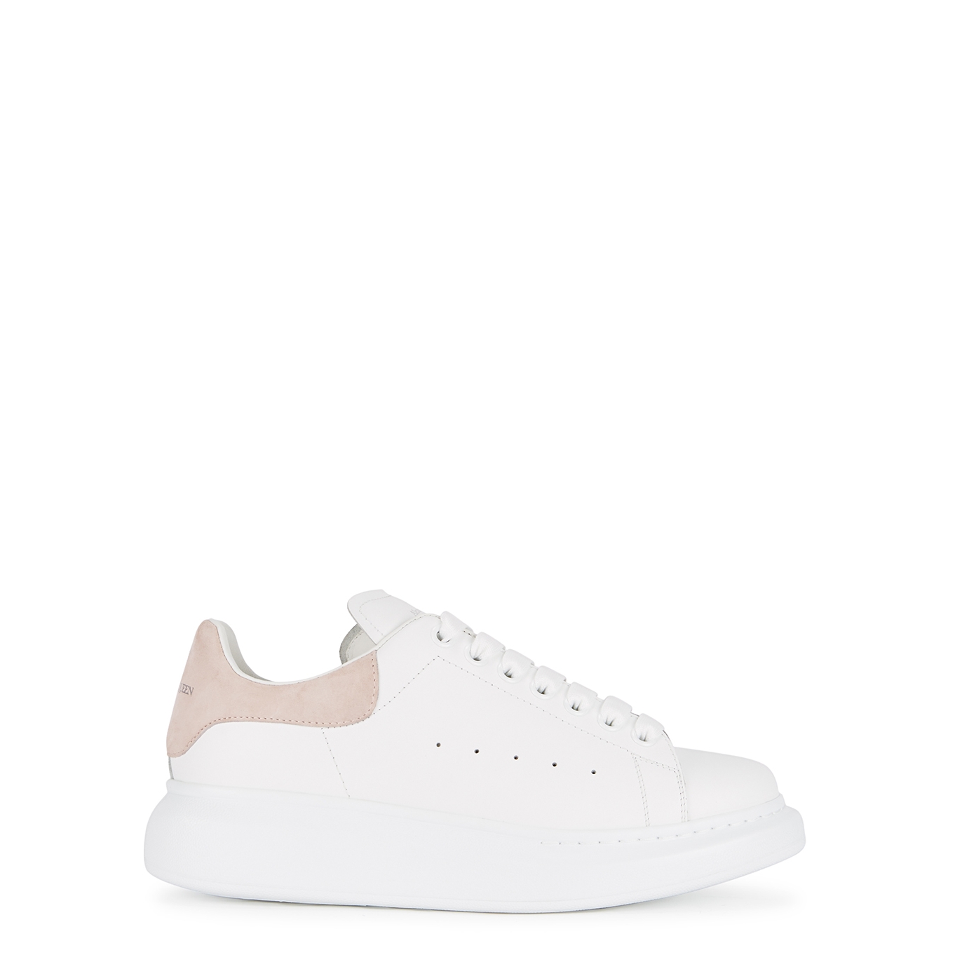 Alexander McQueen Oversized White Leather Sneakers, Sneakers, White - 6