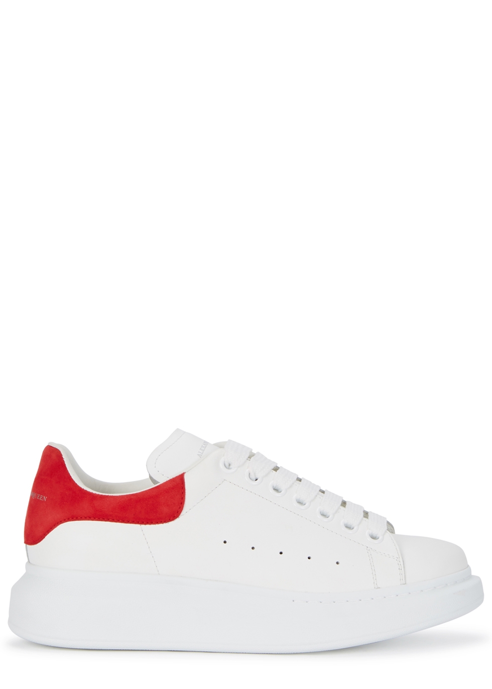 alexander mcqueen white red sneakers